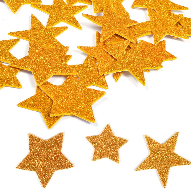 iKammo 6 Pack Glitter Foam Gold Star Letter Stickers, 3D Planner Stickers - Easy Peel-Off - DIY Arts and Crafts, Daily Planner, Bullet Journals (Silver Star) - Image 3